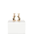 Load image into Gallery viewer, Jack Cashmere Bird Gilt Porcelain Candlesticks Pair Miniature Dollhouse