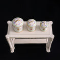 Load image into Gallery viewer, 3-Piece Beate Wickert Floral Porcelain Canister Set Miniature Dollhouse