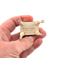 Load image into Gallery viewer, Lilac Hand Painted Rosemarie Torre Sewing Stand Box 1981 with Notions