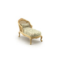 Load image into Gallery viewer, Louis XVI Caned Chaise Lounge Green Toile Silk Sofa for Dollhouse