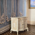 Load image into Gallery viewer, Painted and Distressed French Provincial Commode Cabinet Hansson