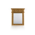 Load image into Gallery viewer, Architectural Gold Leaf Metal Neoclassical Trumeau Wall Mirror