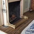 Load image into Gallery viewer, Regency Gilt Metal Fireplace Fender Hearth Guard Miniature Dollhouse