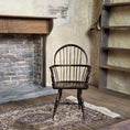 Load image into Gallery viewer, Hand Carved Detailed Sack-Back Windsor Armchair Miniature Dollhouse