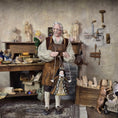 Load image into Gallery viewer, Debbie Dixon-Paver Tudor Lady Marionette Puppet Brown & Gold Gown 1:12