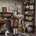 Load image into Gallery viewer, Debbie Dixon-Paver Tudor Lady Marionette Puppet Brown & Gold Gown 1:12