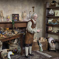 Load image into Gallery viewer, Debbie Dixon-Paver Red-Haired Tudor Lady Marionette Sage & Cream Gown 1:12