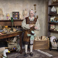 Load image into Gallery viewer, Page Boy Marionette Puppet in Pale Green Costume by Loretta Kasza