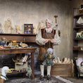 Load image into Gallery viewer, 1:12 Tudor Queen Marionette Puppet Green Gown by Loretta Kasza