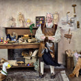Load image into Gallery viewer, Medieval Princess Black Gown Marionette Puppet by Loretta Kasza