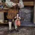 Load image into Gallery viewer, Peach Arabian Belly Dancer Marionette Puppet Doll by Loretta Kasza