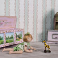 Load image into Gallery viewer, Painted Metal Primitive Folk Art Giraffe Pull Toy for Nursery