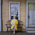 Load image into Gallery viewer, Beautiful Seated Young Lady in Yellow Dress OOAK Artisan Dollhouse Doll