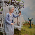 Load image into Gallery viewer, Sweet Grandmother Elderly Lady Dollhouse Doll in Blue by Irina Martin