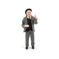 Load image into Gallery viewer, Realistic 1920s or 1930a Gentleman in Houndstooth Suit Clay Dollhouse Doll