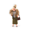 Load image into Gallery viewer, 1920s High Society Lady Dollhouse Doll by Carol Bull "Bags of Character" Silk & Faux Fur