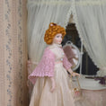 Load image into Gallery viewer, Red Haired Edwardian Lady Porcelain Doll Antique Lace Batiste Gown & Pink Shawl
