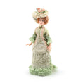 Load image into Gallery viewer, Loretta Kasza Victorian Green Silk Afternoon Garden Gown Lady Porcelain Dollhouse Doll