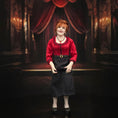 Load image into Gallery viewer, Julie Campbell Mature Redhead Lady Dollhouse Doll in Red & Black Ensemble, Poseable