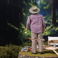 Load image into Gallery viewer, Sharon Cariola Camper Gentleman Dad Older Man Doll with Marshmallow Stick, Clay