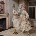 Load image into Gallery viewer, Beautiful Victorian Saloon Lady Porcelain Dollhouse Doll Lavender & Ivory