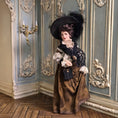 Load image into Gallery viewer, Marcia Backstrom Beguiling Gibson Girl Victorian Dark Haired Lady with Fan Dollhouse Doll