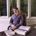 Load image into Gallery viewer, Handsome Fashionable Gentleman Man Dollhouse Doll in Gray Suit, Poseable
