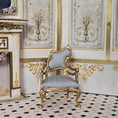Load image into Gallery viewer, Vintage Bespaq Lyre Music Room Sofa & Chair Set Dollhouse Miniature 1:12 Gold