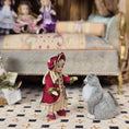 Load image into Gallery viewer, Diane Yunnie "Noelle" Victorian Porcelain Companion Doll for Child Burgundy Silk