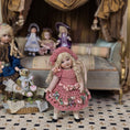 Load image into Gallery viewer, Tina Richardson Blonde Porcelain Little Girl Doll in Floral Pink Crochet Dress