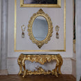 Load image into Gallery viewer, John Hodgson 1999 Gold Rococo Console with Green Marble Table Top 1:12