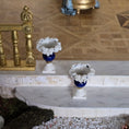 Load image into Gallery viewer, Vince Stapleton Pair of Porcelain Cobalt Blue Urns with Grapes 1:12 Scale