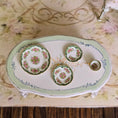 Load image into Gallery viewer, Teresa Welch Gilt GREEN Rose Porcelain 4-Piece Place Setting 2014