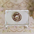 Load image into Gallery viewer, Teresa Welch Burgundy & Gold Floral 3-Piece Dessert Set RARE 1994