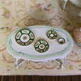 Load image into Gallery viewer, Teresa Welch 2014 Green & Pink Rose 4-Piece Place Setting