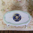 Load image into Gallery viewer, Teresa Welch 2000 Cobalt Blue & Pink Floral 4-Piece Place Setting