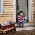 Load image into Gallery viewer, Irina Martin Seated Brunette Girl Dollhouse Doll "But I Want to Wear My Pretty Shoes!"