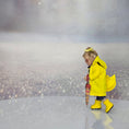 Load image into Gallery viewer, Irina Martin Blonde Little Girl Dollhouse Doll in Raincoat with Umbrella