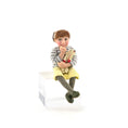 Load image into Gallery viewer, Catherine Muniere Sculpted Older Little Girl Doll with Lamb Chop Toy