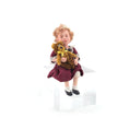 Load image into Gallery viewer, Irina Martin Seated Young Little Girl Dollhouse Doll with Her Teddy Bear