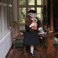 Load image into Gallery viewer, Doris Tussing Elegant Lady Dollhouse Doll Reminiscing with a Teddy Bear