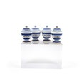 Load image into Gallery viewer, Mini Mundus Blue & White Porcelain Apothecary Jars Set of 4 Style A Group 1