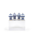 Load image into Gallery viewer, Mini Mundus Blue & White Porcelain Apothecary Jars Set of 4 Style A Group 3
