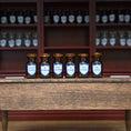 Load image into Gallery viewer, Mini Mundus Set of 6 Amber Glass Apothecary Bottles Style F Group 4