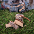 Load image into Gallery viewer, Bonnie Fake Handmade Miniature Axe, Chopping Block & Firewood Set 1:12 Scale