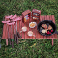 Load image into Gallery viewer, Bonnie Fake Handmade Miniature Camping Cookout Table Set 1:12 Scale