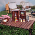 Load image into Gallery viewer, Bonnie Fake Handmade Miniature Camping Cookout Table Set 1:12 Scale