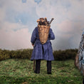 Load image into Gallery viewer, Rustic Woodsman Fellow with Firewood Basket, Artisan Clay Dollhouse Doll