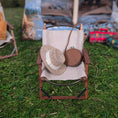 Load image into Gallery viewer, Bonnie Fake Dollhouse Miniature Camping Hat & Leather Canteen Set 1:12 Scale