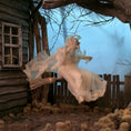 Load image into Gallery viewer, OOAK Seated or Flying Ghost Witch in Flowing Silk Robes Dollhouse Doll